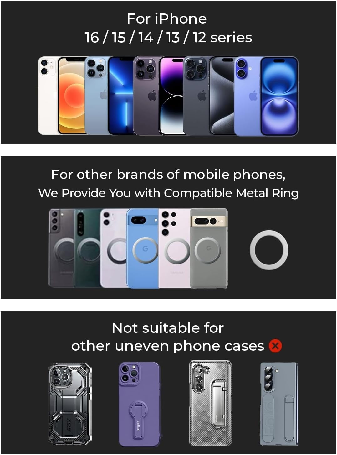 Magnetic Car Mount for iPhone 17 Pro Max - Ultra-Small Dashboard Phone Holder, Perfect Car Accessories for Everyone! Compatibility with iPhone 17 Series and Earlier Models