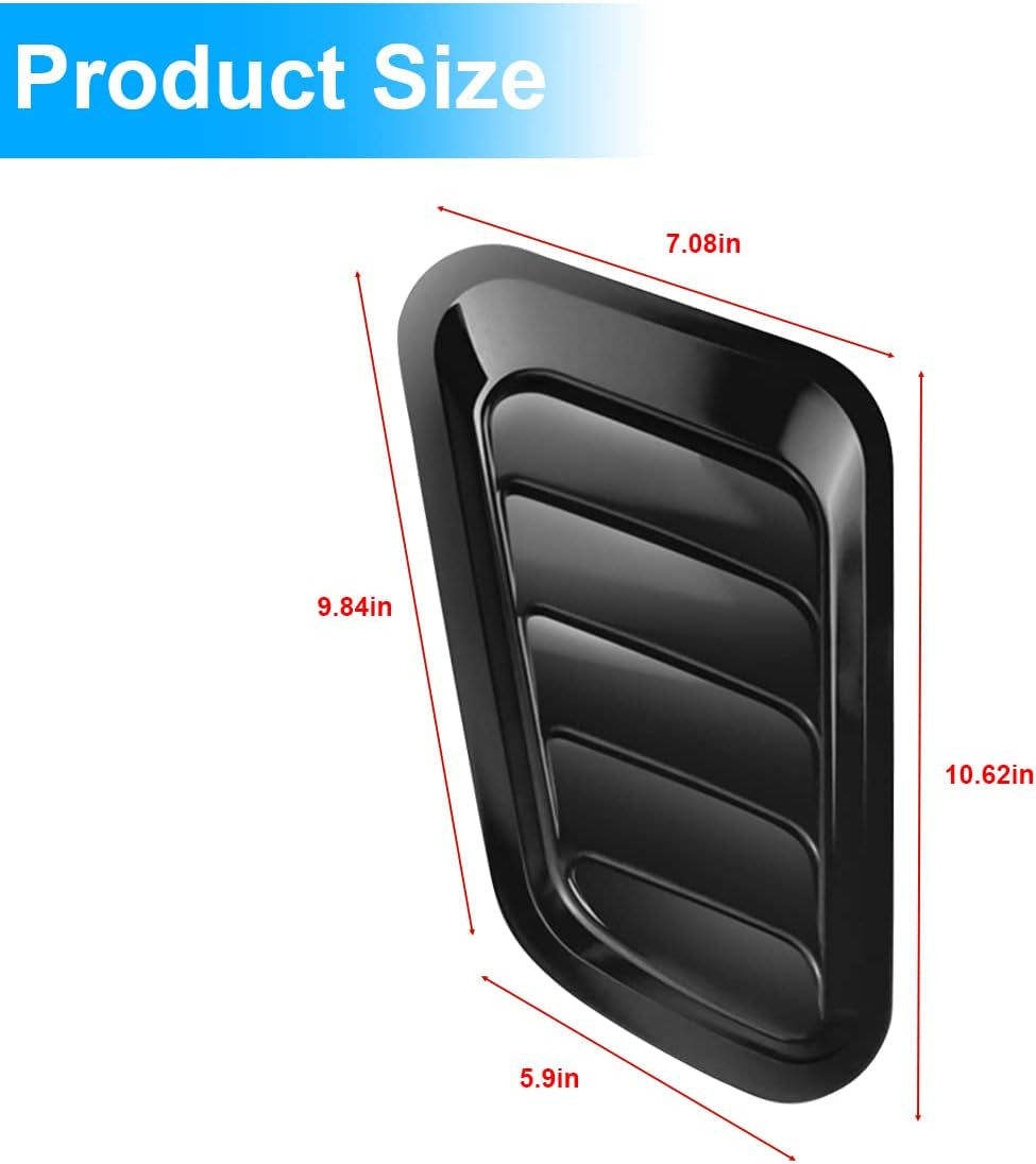 2PCS Car Hood Air Vents – Universal Bonnet Intake Trim Scoop Cover 🌀🚗