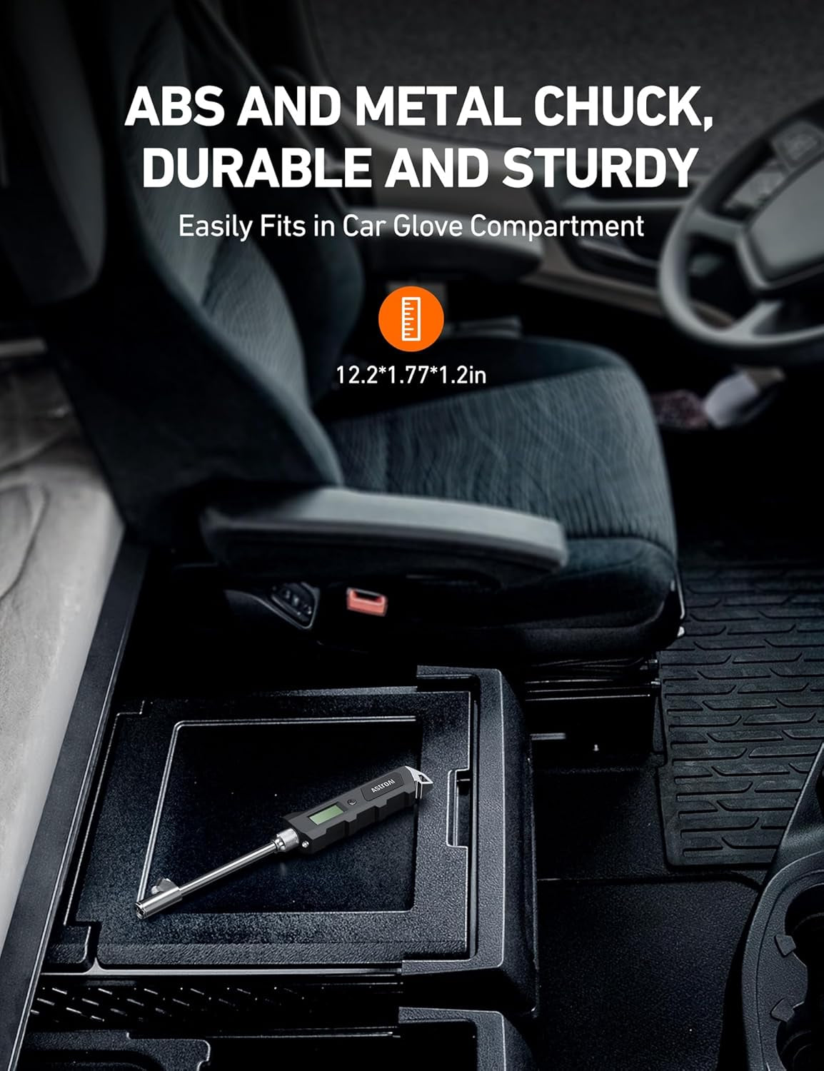 Digital Tire Pressure Gauge – 230 PSI Dual Head with LCD & Light 🚘🔋