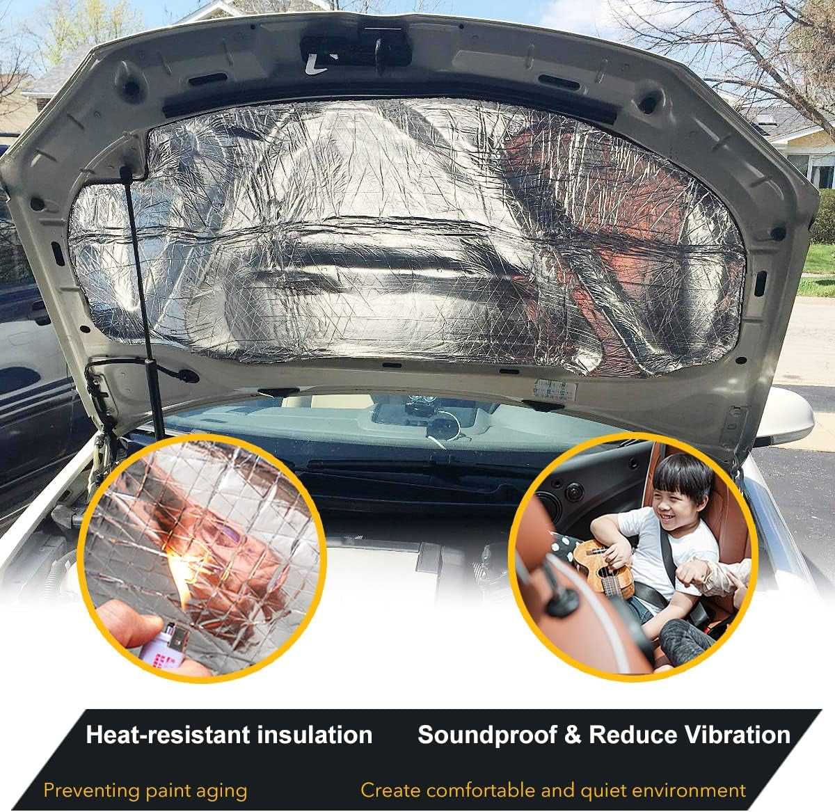 Car Sound Deadening Mat – 197mil 8.7sqft Audio Foam for Bass & Heat Insulation 🔇🚙