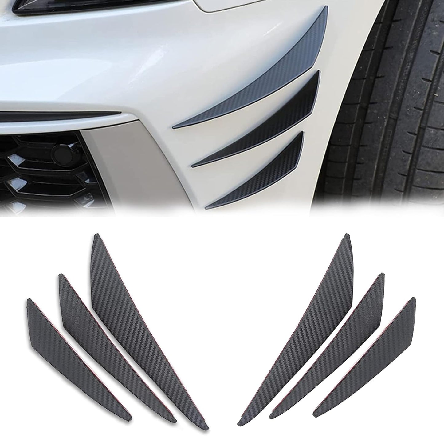 6PCS Universal Car Bumper Canards – Front Lip Splitter Kit 🏎️💨